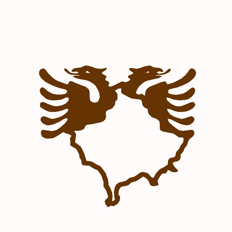 Kosovo Map Albania Double-Headed Eagle Vinyl Sticker Car Window Decor Laptop Decals for Apple MacBook Pro / Air Decoration