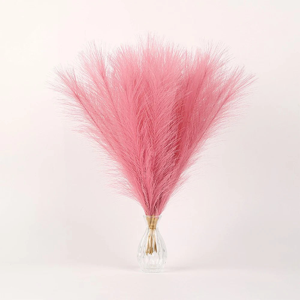55cm 10pcs Artificial Pampas Grass Bouquet Fake Flower for Wedding Decor Garden Decoration DIY Outdoor Simulation Plant Reed