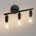 3 Heads Vintage Wall Lamp Bathroom Mirror Lamp Black Metal E26 E27 Modern Wall Light Indoor Aisle Hallway Living Room Bedroom De