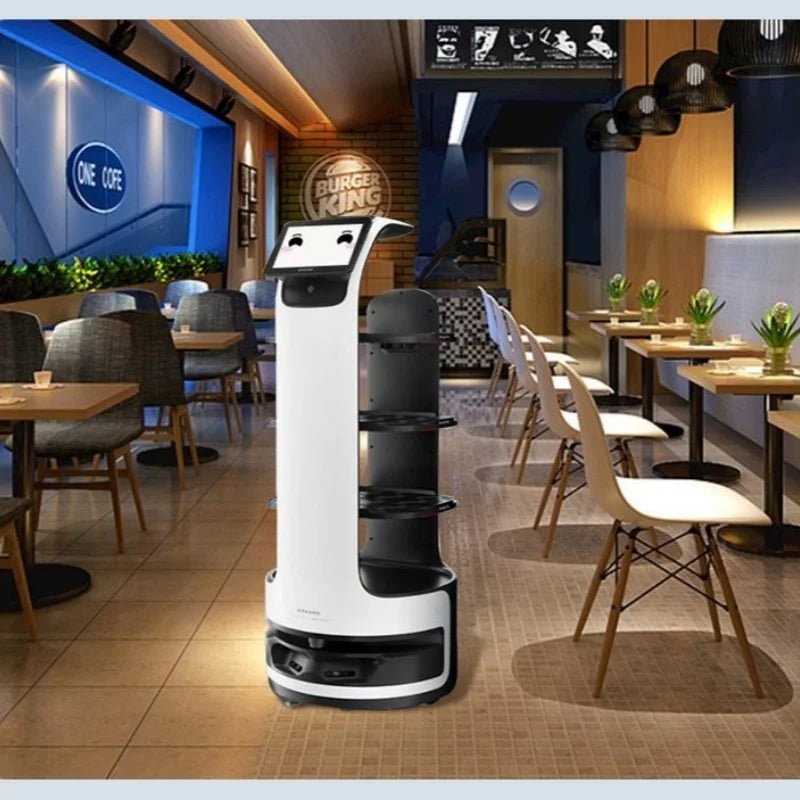 AI Humanoid Reception Service Robot Self Driving Hotel Restaurant Robot SLAM VSLAM Navigation Intelligent Customer Service Robot