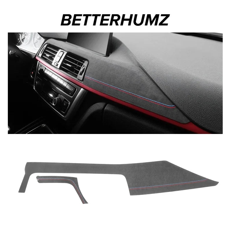 For BMW F30 F32 F34 Made of Alcantara Dashboard Panel Instrument Trim Covers M Performance Stickers Car Interior Accessories