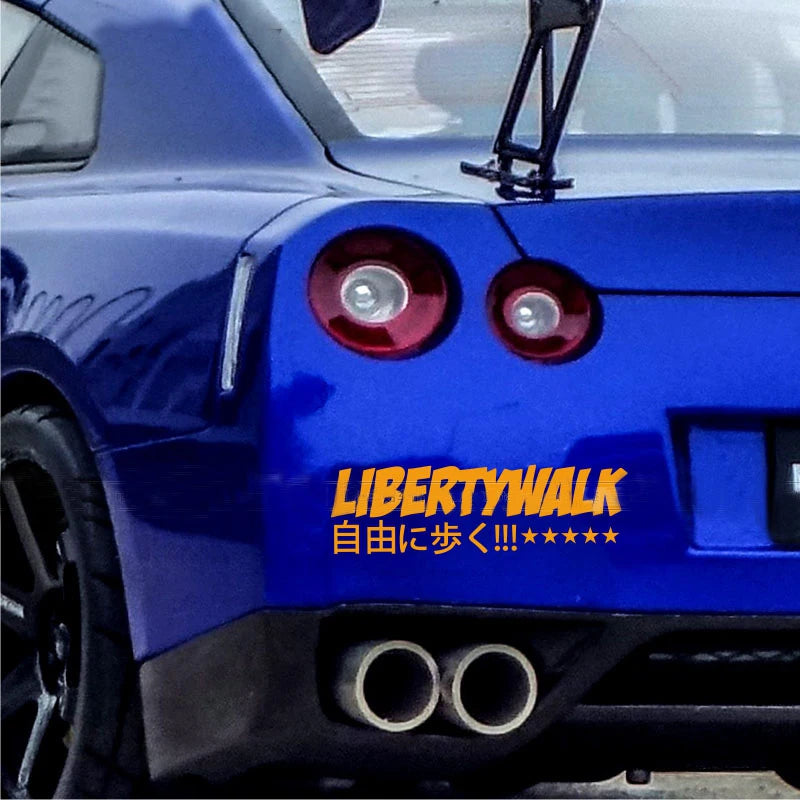 Performance Liberty Walk LB Rising Wide-bodied Modified Racing Bumper Sticker Reflective Car Window Hood Body Vinyl Decal
