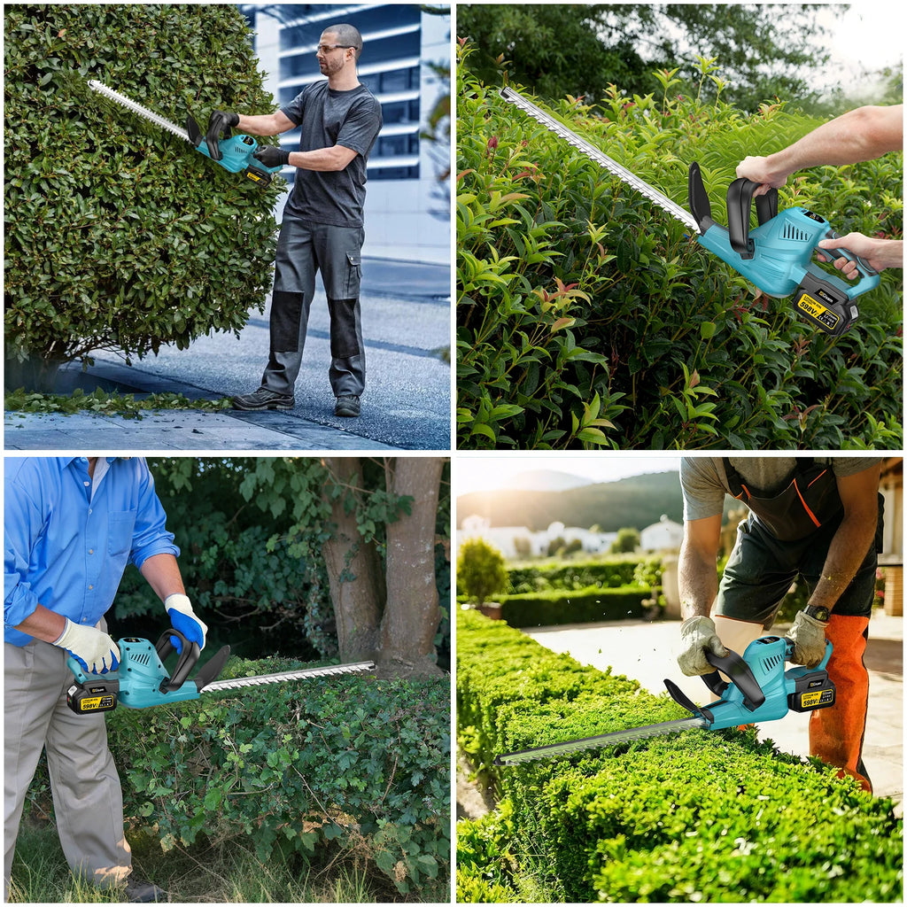 Gisam Cordless Electric Hedge Trimmer 2000W 7200SPM Pruning Saw Lawn Mower Garden Trimming Power Tool For Makita 18v Battery Pin