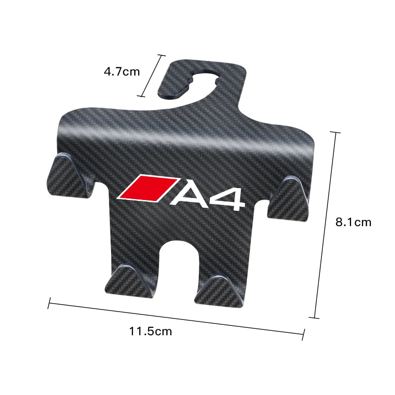Car Back Seat Hook Hanging Storage Mobile Phone Holder For Audi Sline A3 A4 A5 A6 A7 A1 A2 A8 Q1 Q2 Q3 Q4 Q5 Q6 Q7 Q8 TT RS3 RS7