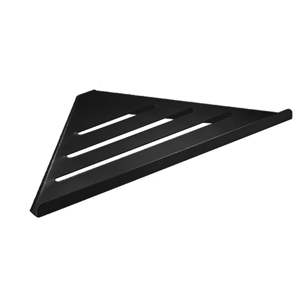 Étagère d'angle de salle de bain non perforée, murale, sans perçage, support de rangement triangulaire pour douche en acier au carbone