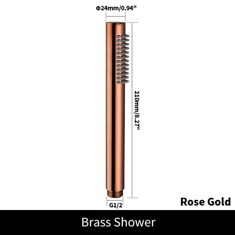Brass Handheld Shower Head Brushed Golden Hand Held Shower Sprayer Nickel Bath Sprinkler Matte Black Rose Gold Handshower Chrome