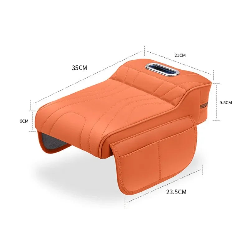For jaecoo j7 JETOUR T2 Haval H9 2rd 2024 2025 Car Armrest Box Height Increase Pad with Storage Bag Car Leather Protective Cover