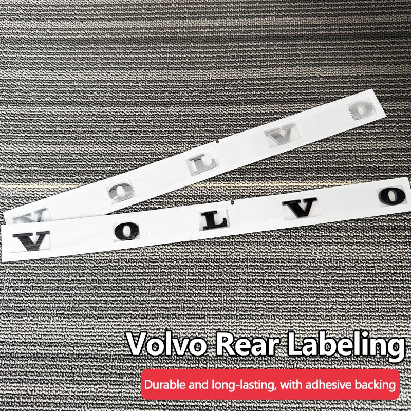 Volvo Car Letter Badge Auto Trunk Metal Stickers For Volvo Xc60 Xc90 V40 V60 S60 V50 V90 S80 C40 XC40 V70 XC70 C30 C70 Rdesign