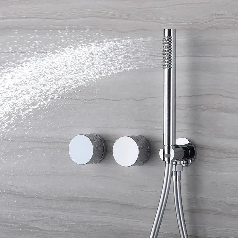 Brass Handheld Shower Head Brushed Golden Hand Held Shower Sprayer Nickel Bath Sprinkler Matte Black Rose Gold Handshower Chrome