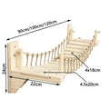 Wall Mounted Cat Climbing Bridge Cat Hammock Sisal Ladder for Kitten Playing and Rest Wood Cat Bridge for Sleeping Playing Climb