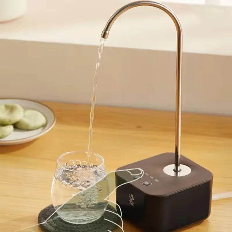 Distributeur d'eau intelligent Pompe à eau électrique USB 2 vitesses Distributeur quantitatif de bouteilles à seau Pompe sans fil 2000 mAh