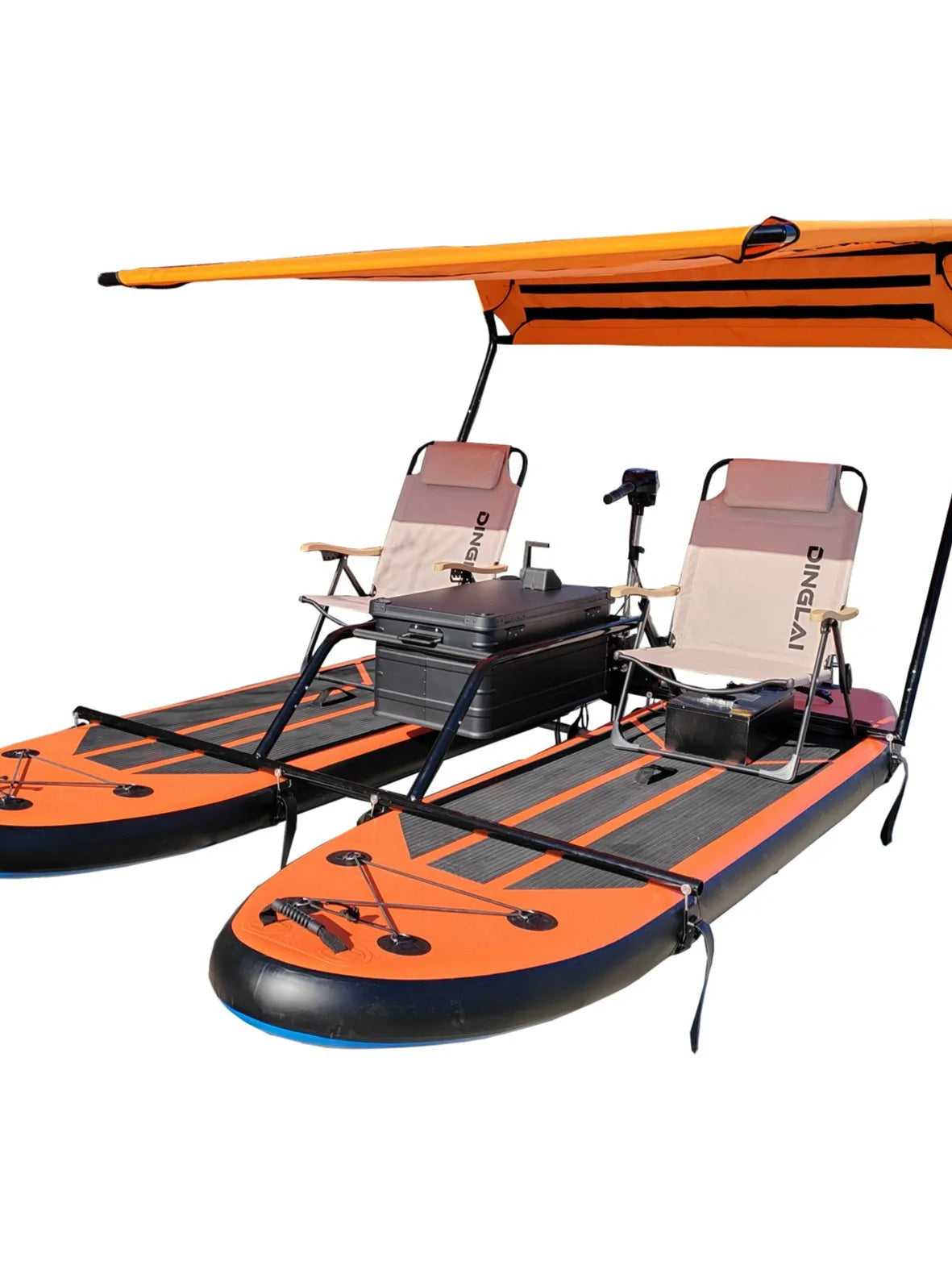 Catamaran Paddleboard Electric Powered Inflatable Double SUP Kayak Leisure Fishing Pontoon Portable Inflatable Water Bikes