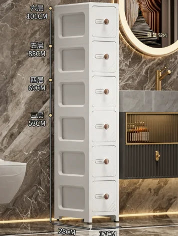4/5/6floors drawer-type slit storage cabinet ultra-narrow slit cabinet for refrigerator multi-layer storage rack for bathroom
