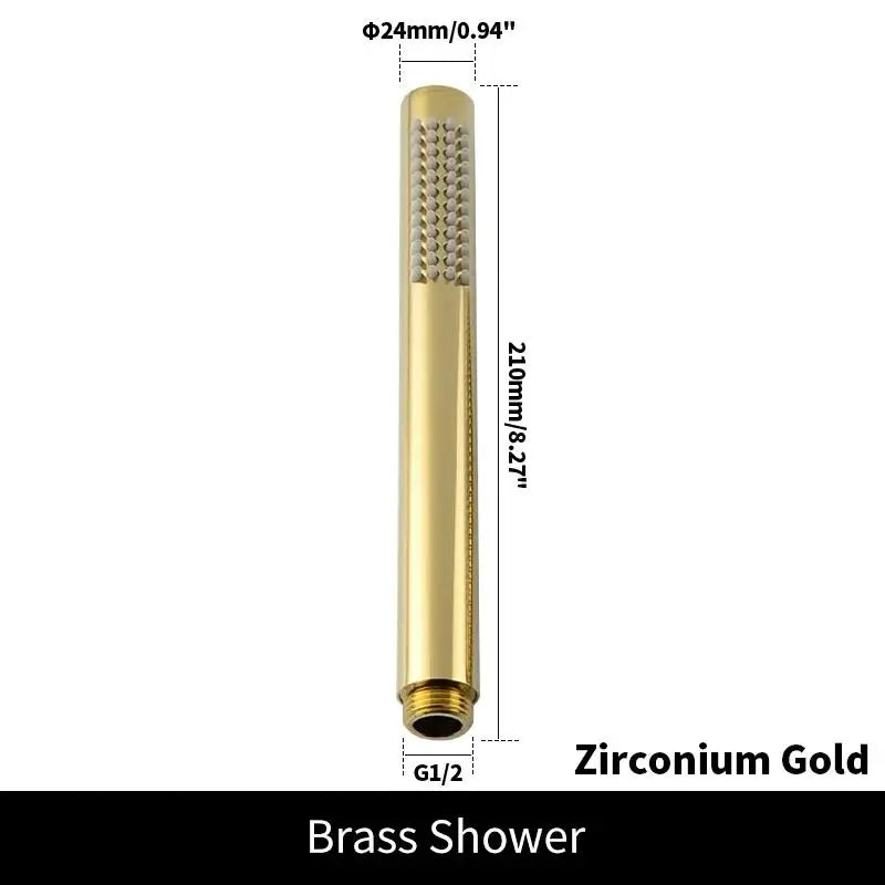 Brass Handheld Shower Head Brushed Golden Hand Held Shower Sprayer Nickel Bath Sprinkler Matte Black Rose Gold Handshower Chrome