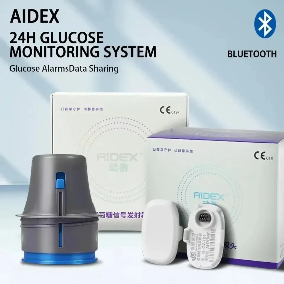 Dynamic Blood Glucose Monitoring CGMS 24h Realtime Monitor Scan Free Multilingual System Remote Monitoring
