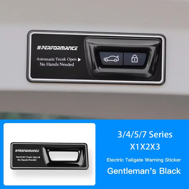 BMW Car Trunk Warning Sticker Electric Tailgate Lifting Cover For BMW M E46 E90 E60 F30 F10 E39 E36 F20 G30 G20 E87 E92 E91 E30
