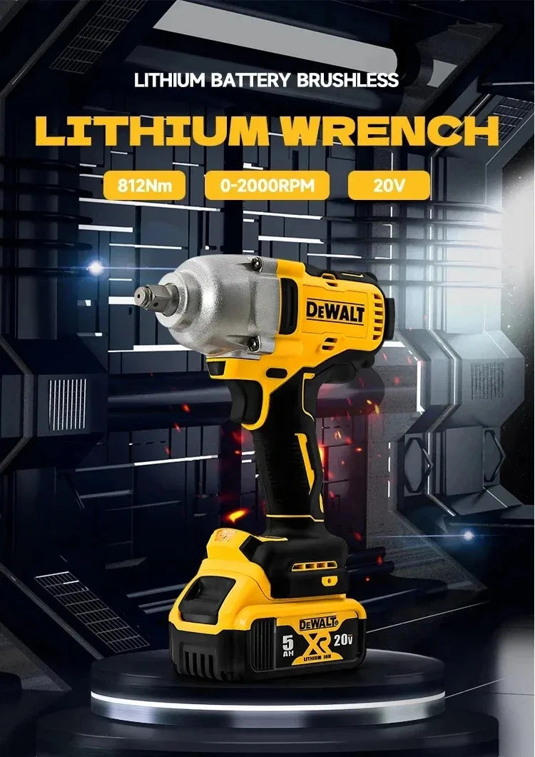 Dewalt DCF892 High Torque Brushless Impact Wrench Wireless Electric Tool 20V Battery Cordless Power for Home Improvement