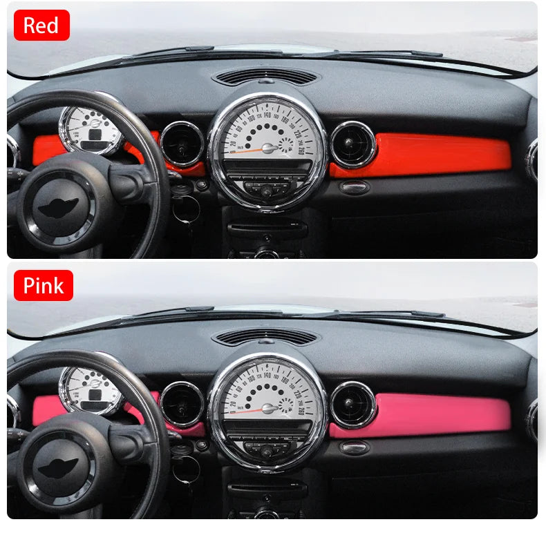 Car Dashboard Decal Leather Sticker For Mini Cooper R56 R55 R54 R57 R58 R59 Car Accessories Styling Only Left handdrive