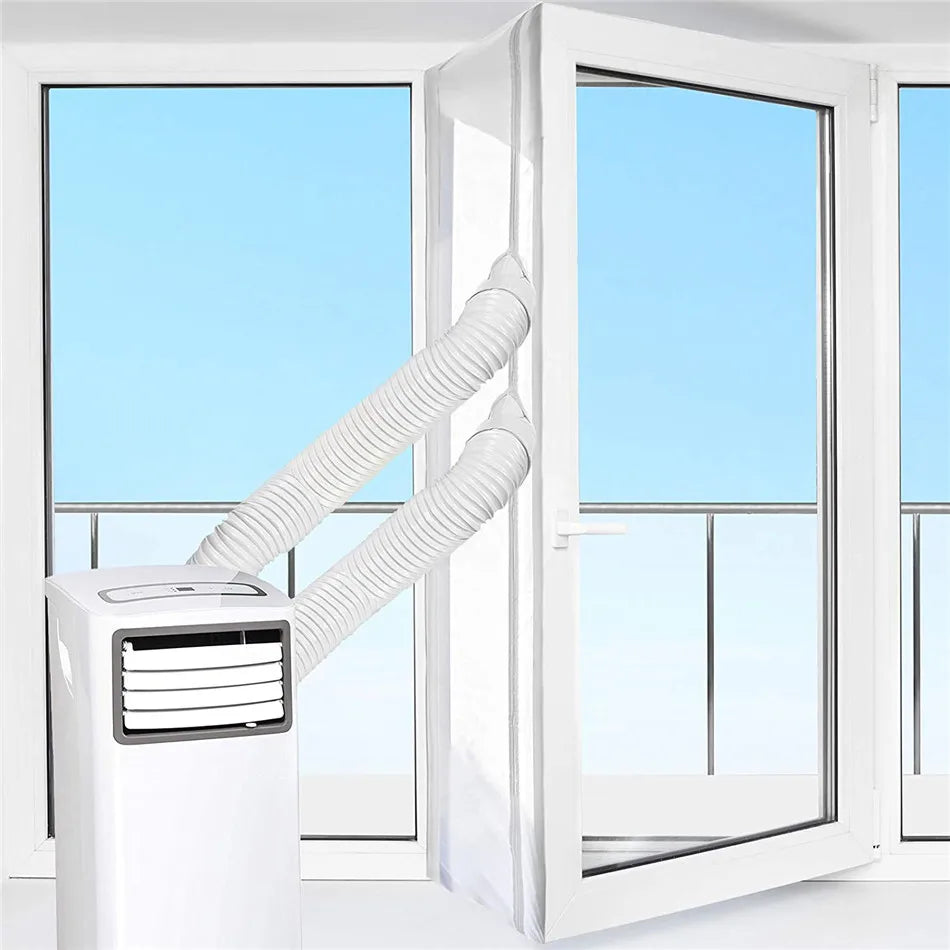 Universal Air Lock Window Seal Cloth Plate 3 4 5m Hot Airs Stop Conditioner Outlet Window Sealing Kit for Mobile Air Conditioner