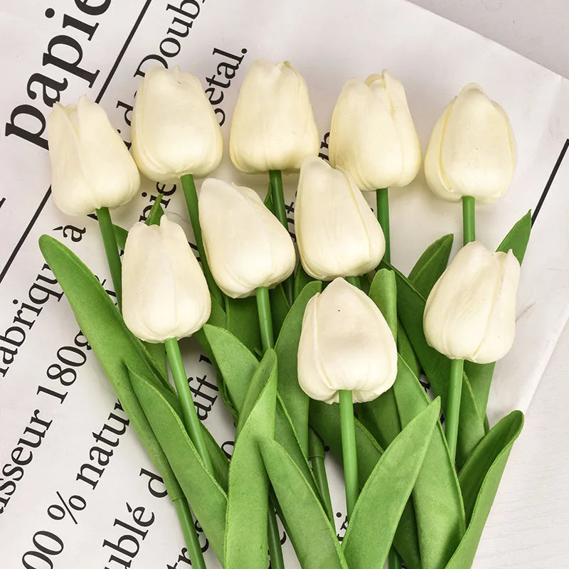 3/5/10/20pcs Tulips Artificial Flowers Real Touch Flower Bouquet Tulips Fake Flower for Wedding Home Decoration