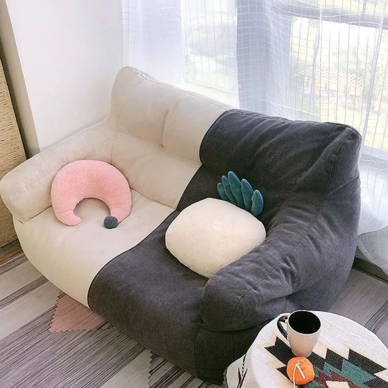 Double Lazy Person Sofa Small Comfortable Leisure Recliner Sponge Compression Sofa Living Room Couches Large Removable Washable