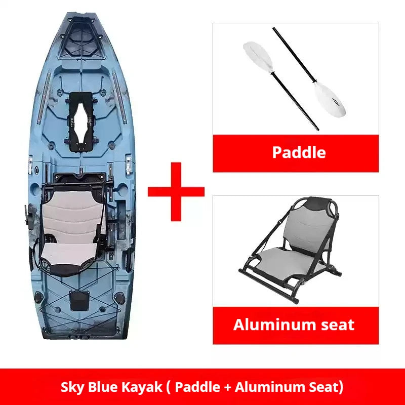Modular Kayak Electric Pedal Driven HDPE Fishing Boat Portable Take Apart Canoe Motorized Lightweight Durable Accessories Gear