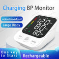 JUSTLANG Rechargeable Arm Blood Pressure Monitor Digital Tensiometer Voice Large Display Automatic Tonometer Health dropshipping