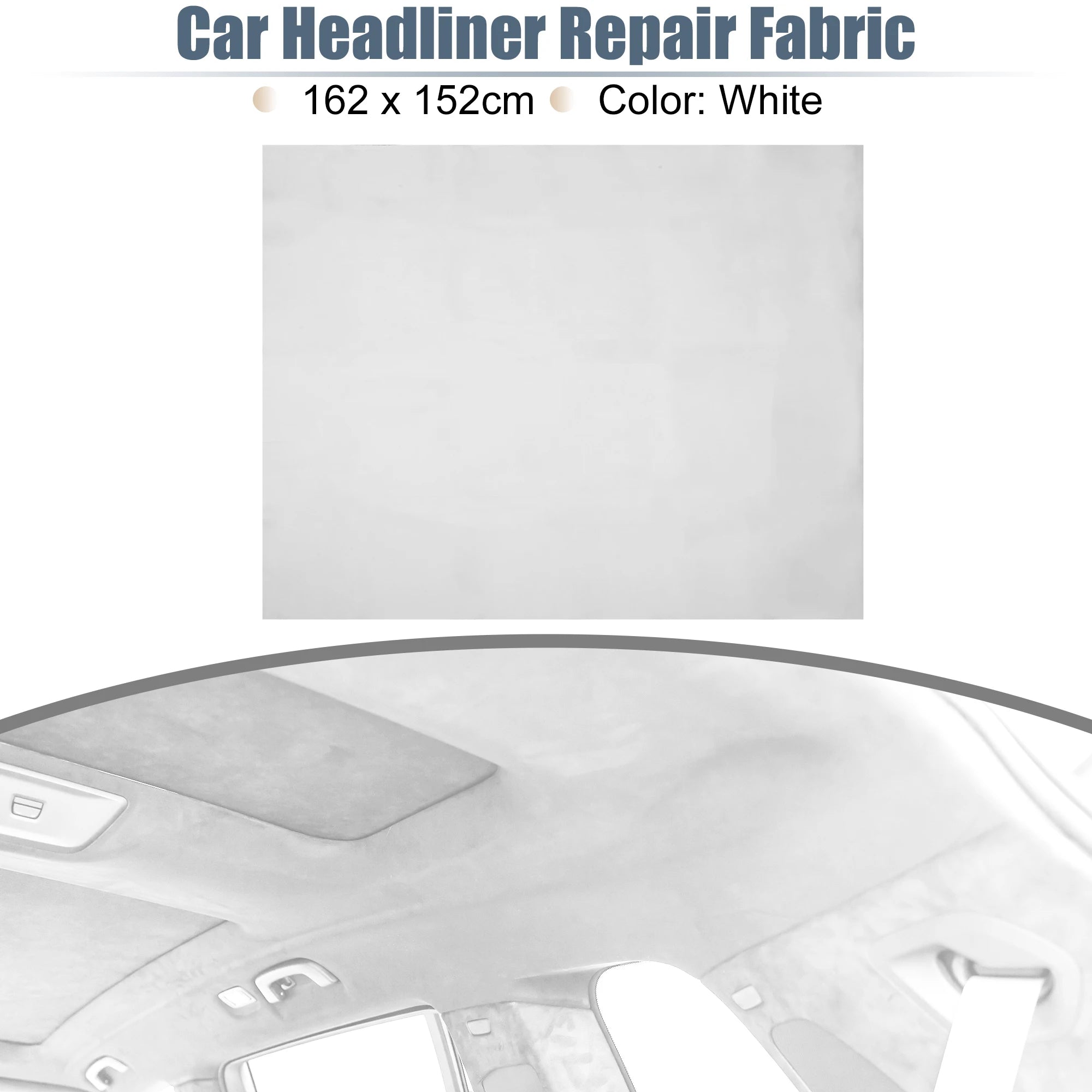 UXCELL Suede Headliner Fabric Foam Backed for Car Truck Interior Trim Protect Aging Broken Faded DIY Replacement 200x152cm