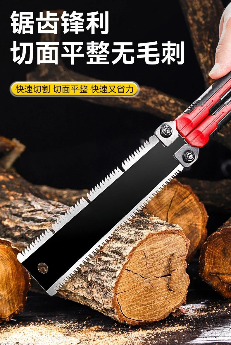 SK5 steel double-sided hand saw Ultra-sharp garden fruit tree pruning hand saw portable mini woodworking dedicated one-handed
