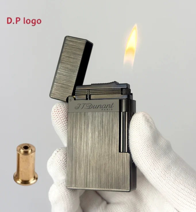 Vintage Brass Lighter with Crisp Ping Sound, Engravable, Perfect Gift for Men, Birthday & Anniversary