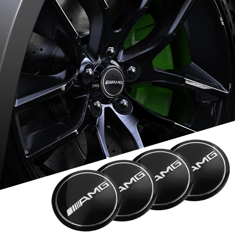 1Set Car Wheel Stickers 56mm Auto Center Hub Cap Decal For Mercedes Benz AMG Smart W205 C300 W203 W206 W108 W124 W126 W140 W168