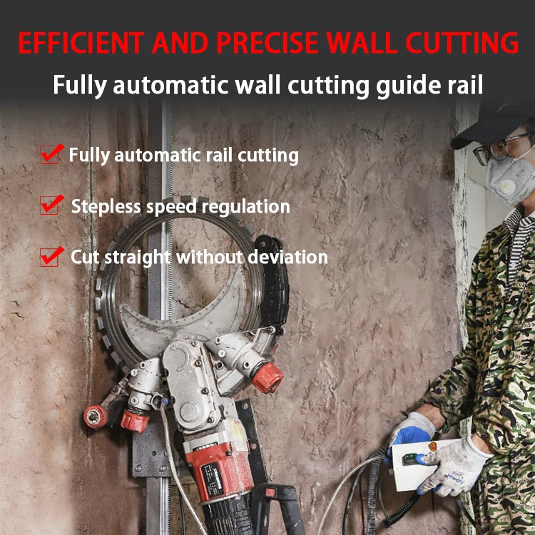 220V-240V  Concrete Ring Saw with 2.4M Track  High Power Electric Wall Cutter  Cuts up to 30‑40 cm Concrete Brick Stone