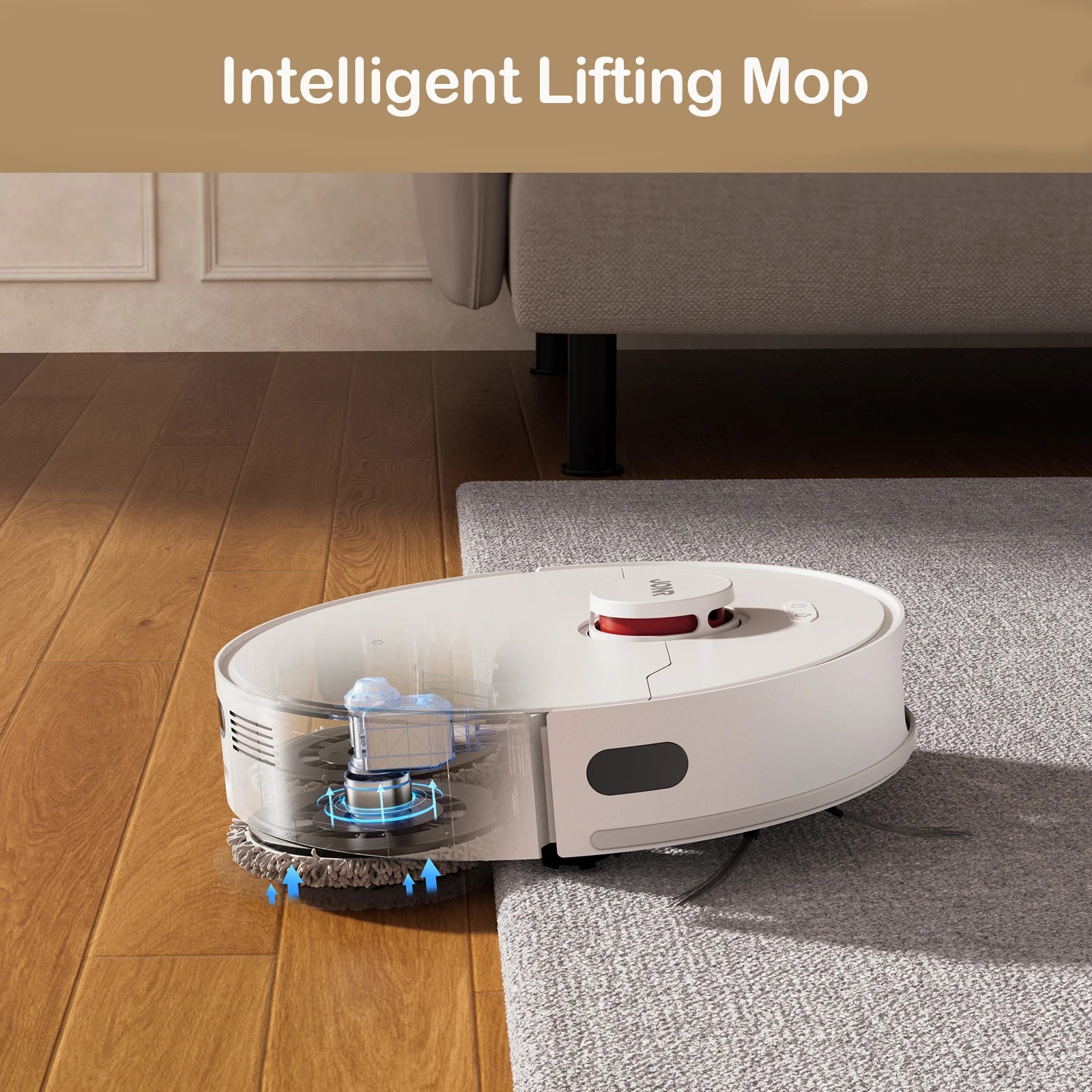 JONR Robot Vacuum P20 Pro International Edition Mopping Vacuuming Drying Wipes Automatic Cleaning Dust Collecting Drainage Water
