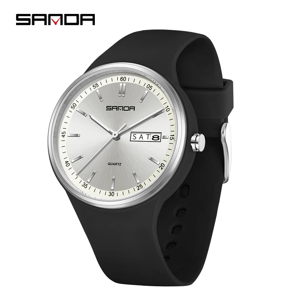 2025 Fashion SANDA Top Brand 6213 Female Student Casual Simple Women's Dual Calendar Elegant Female Student Quartz Wrist Watches
