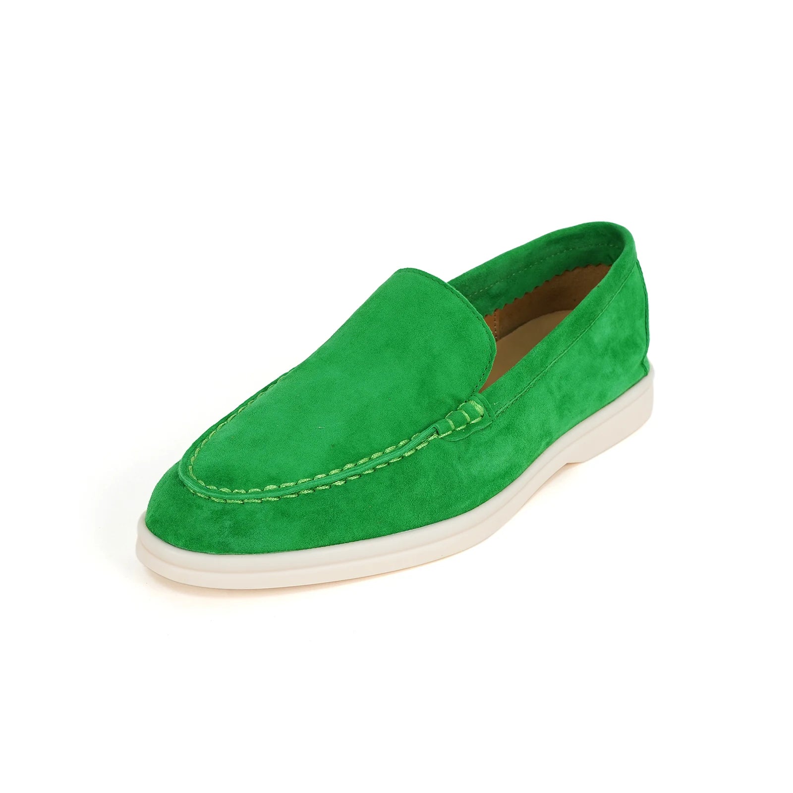 Spring and Autumn Hot Women's Le Fu Shoes Classic Round Head Shallow Mouth Genuine Leather Women's Shoes Retro Daily Shoes