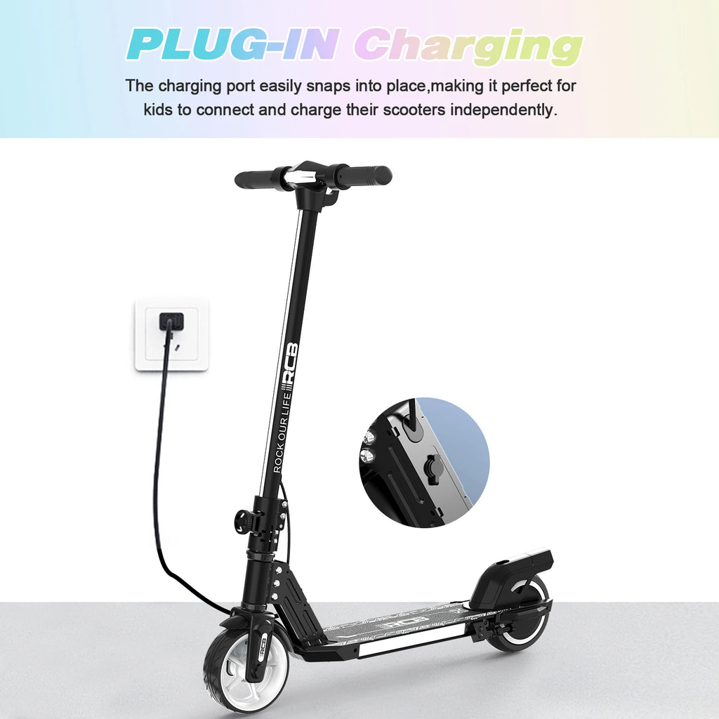 RCB R12 6-12 year old child electric scooting Lights RGB Non-zero start Double brake LCD screen 3-speed foldable