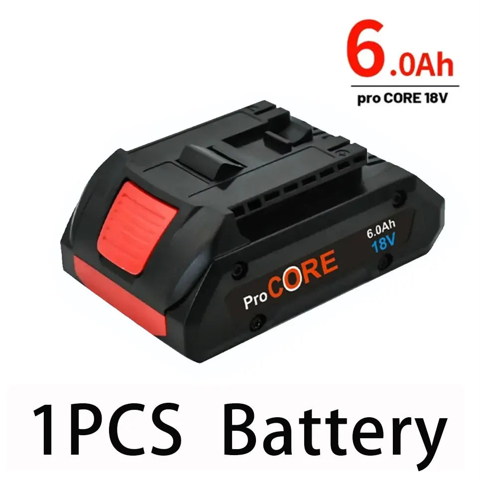 Batterie Li-ion ProCORE 18V 6.0Ah Cellules 21700 Batterie de remplacement compatible avec les batteries d'outils électriques professionnels BOSCH BAT609 BAT618, protection contre les surcharges BMS incluse