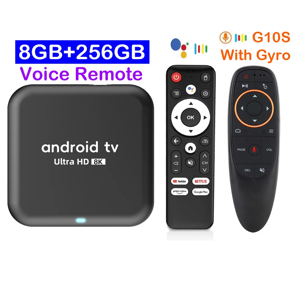 Smart TV Box 2026 Android 16 Q18 RK3518 Double Wi-Fi 5G Wifi6 Google Assistant Vidéo 8K BT6.0 Netflix 8 Go 128 Go 256 Go Lecteur Multimédia