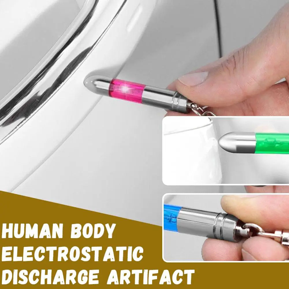 Human Body Static Eliminator Portable Anti-Static Keychain Static Electricity Remover Discharge Key Chain For Human Body