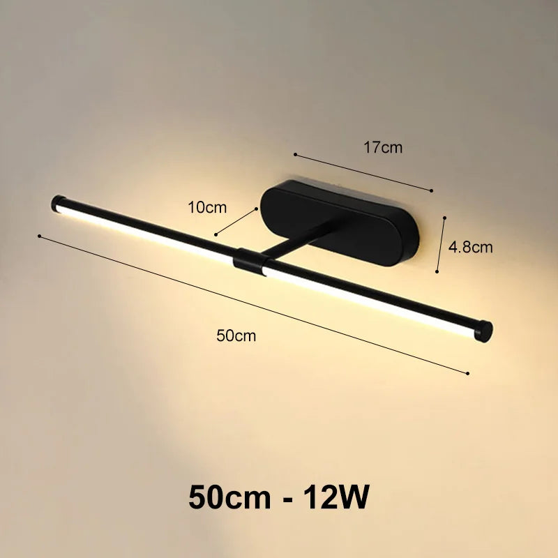 Mirror Light LED Wall Lamp Modern Bathroom Wall Light 43cm 58cm AC85 - 265V Indoor Lighting Bedroom Wall Sconces Light Fixtures