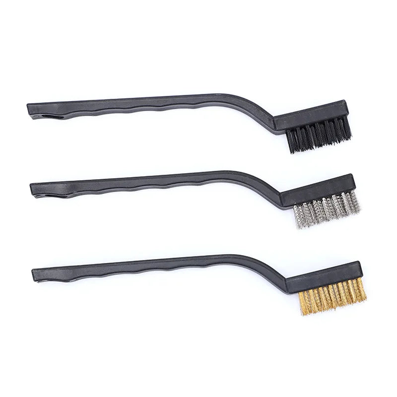 Wire Brush Set Curved Handle Brush Set For Cleaning Welding Slag And Rust Removal Industrial Scrubbing Brush