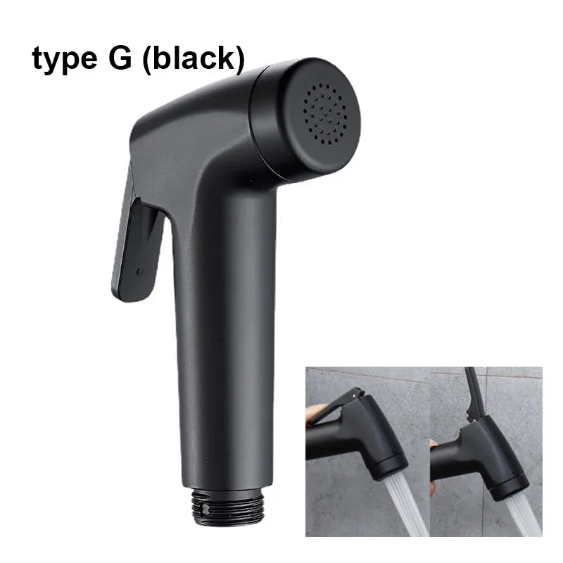 white silver ABS self clean Handheld Bathroom Bidet Shower Head Toilet Sprayer Faucet Spray Nozzle holder hose for toilet seat