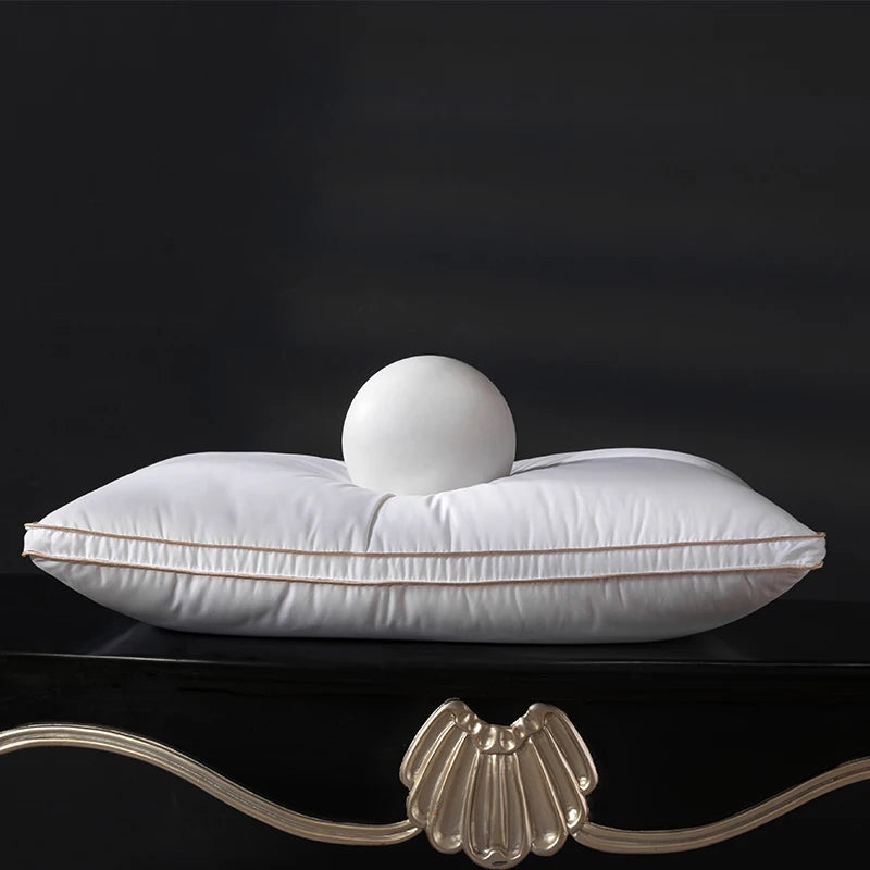 Feather Down Pillow 95% Goose Down 28x20 Inch 1200TC Pima Cotton Silent Sleep