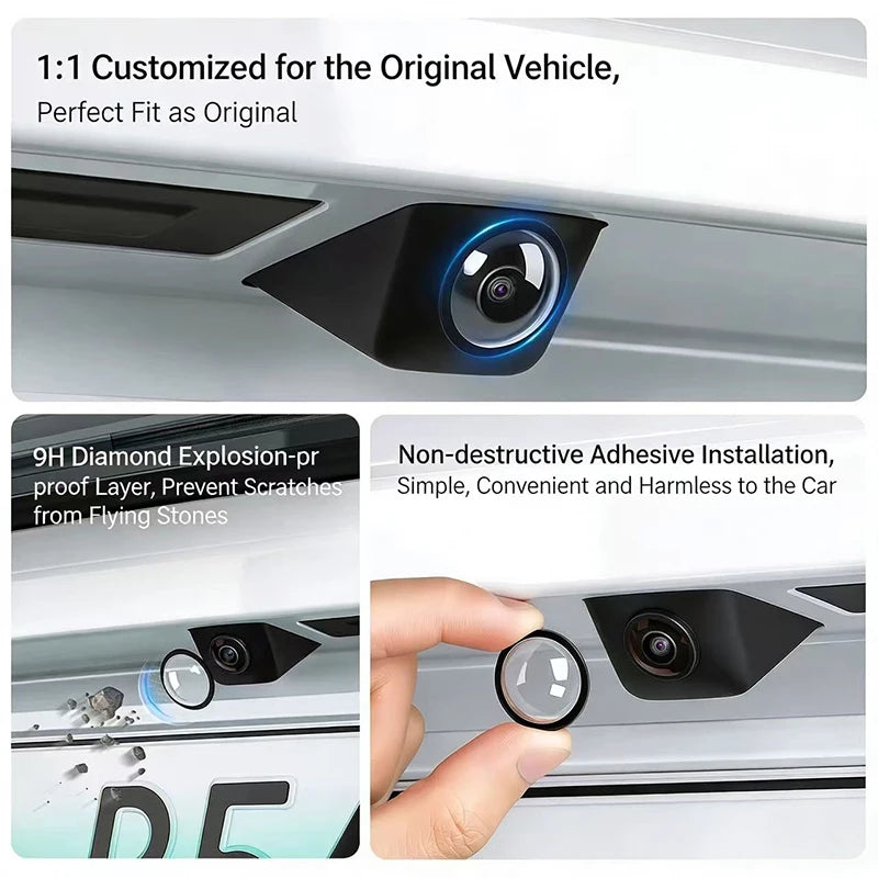2Pcs Car Camera Protective Cover Reverse Image Lens Sticker For Audi A3 A4 A5 A6 A7 A1 A2 A8 Q1 Q2 Q3 Q4 Q5 Q6 Q7 Q8 TT S5 B8 B9