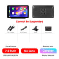 Janstie Dash Cam 4K+1080P Carplay Android Auto Navigation GPS Écran IPS 7/8,1 pouces DVR de voiture Vision nocturne IR Moniteur de stationnement 24H