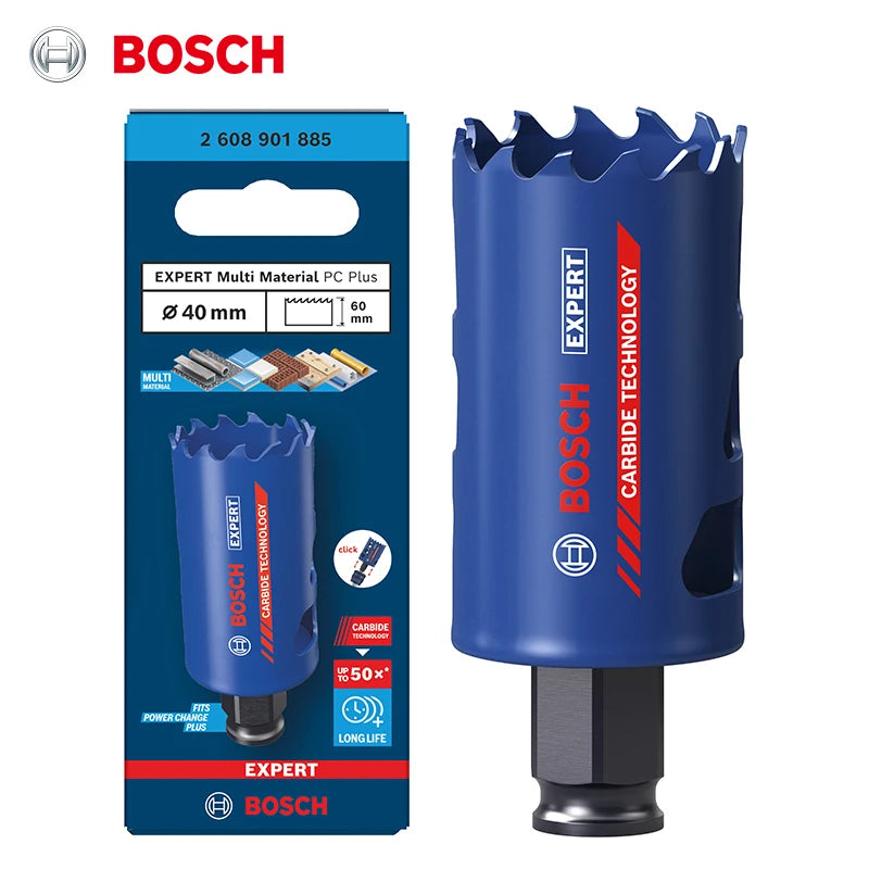 Bosch 1x Scie cloche Expert Professional pour matériaux durs, kit de démarrage pour bois et métal, diamètre 20mm-70mm