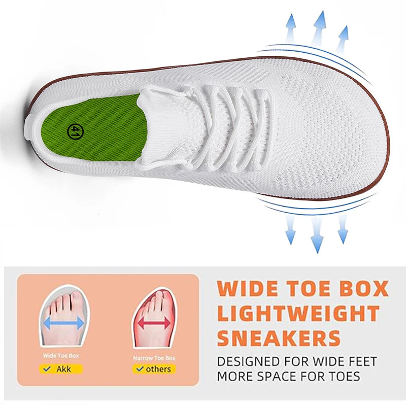 Minimalist Barefoot Shoes Unisex Lightweight Breathable Zero Soles Wide Toe Men's Running Shoes Outdoor Casual Walking Shoes