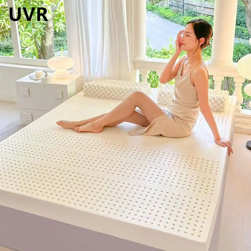 UVR Natural Latex Mattress 100% Latex Student Single Dormitory Mattress Bedroom Hotel Foldable Tatami Double Mattress Full Size