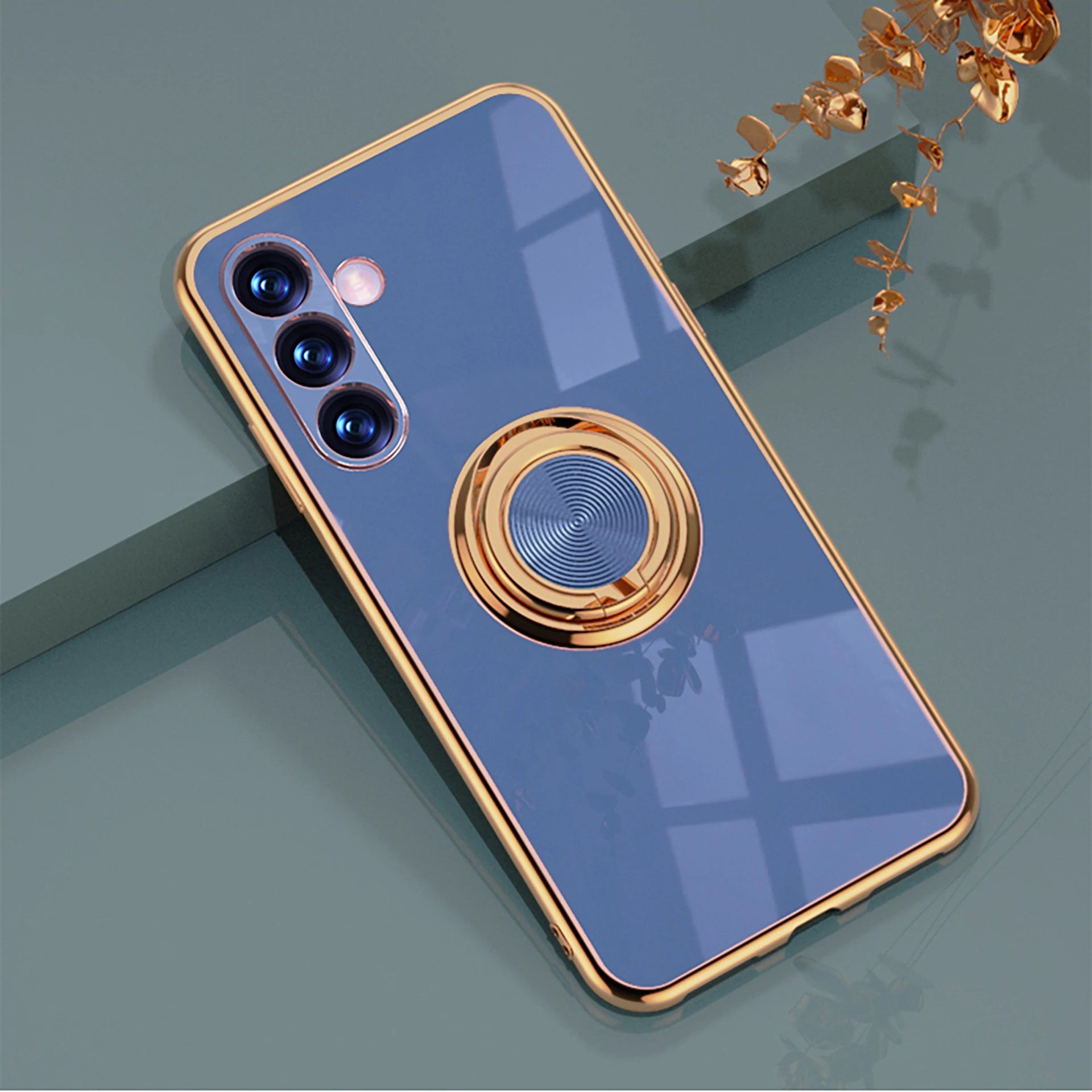 Luxury Plating Silicone Magnetic Holder Stand Case For XiaoMi 13T 14T Redmi 13C 14C 4G Note 12 13 14 Pro Plus 5G Back Cover