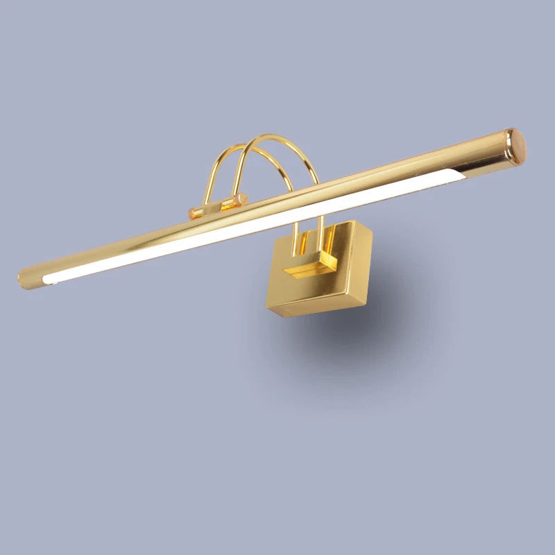 Miroir Design Rétro Applique Murale Intérieure Matériau Métal Abat-jour Acrylique Corps Plaqué Applique LED Décoration Hôtel Salle de Bain Lustres